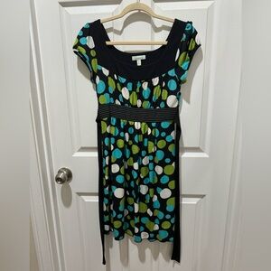 Blue green circles girl’s dress